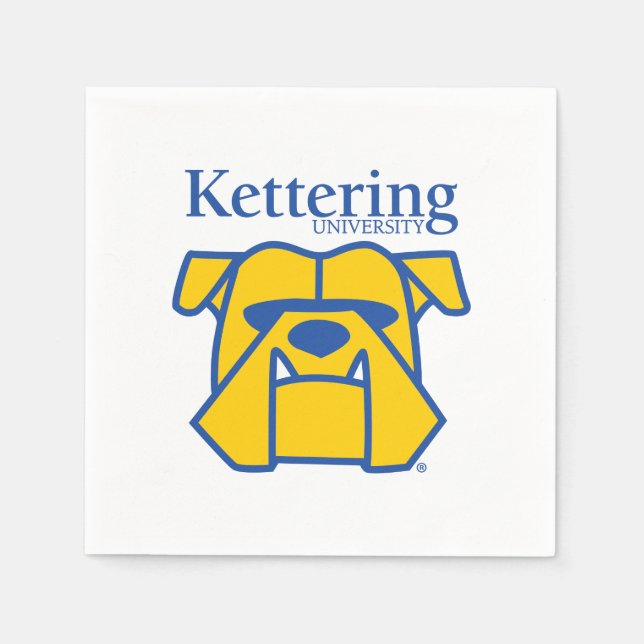 Servilleta De Papel Bulldogs de la Universidad de Kettering (Anverso)