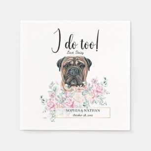 Servilleta De Papel Bullmastiff Perro Boda Cocktail Napkins
