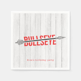 Servilleta De Papel Bullseye Bow & Arrow Archery Tween Birday Party