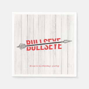 Servilleta De Papel Bullseye Bow & Arrow Archery Tween Birday Party