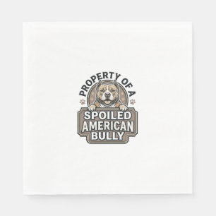 Servilleta De Papel Bully Americano Mimado Diseño de Grabado Vintage_1