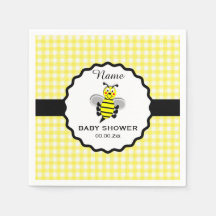 Bumble Bee Baby Shower Paper Napkin