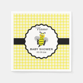 Servilleta De Papel Bumble Bee Baby Shower Paper Napkin