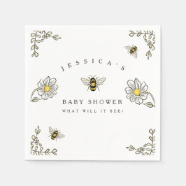 Servilleta De Papel Bumble Bee Theme Baby Shower