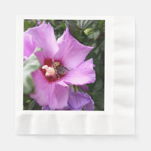Servilleta De Papel Bumblebee en la flor de Hibiscus