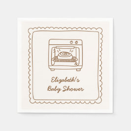 Servilleta De Papel Bun in the Oven Baby Shower Napkin