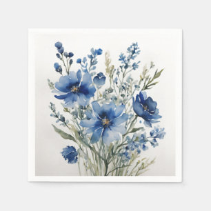 Servilleta De Papel Bunch of Flowers Elegant Watercolor