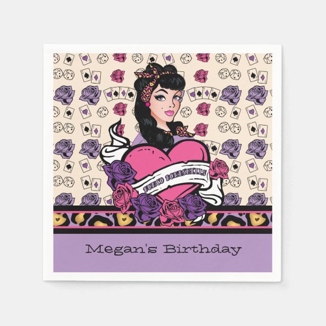 Servilleta De Papel Bunco, Pin-up (Anverso)