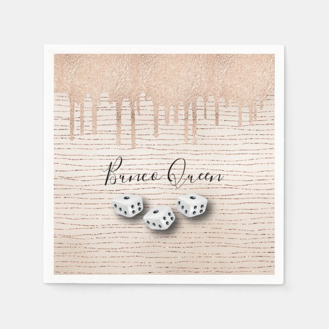 Servilleta De Papel Bunco Queen Dice Fiesta (Anverso)