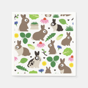 Servilleta De Papel Bunnies Y Sus Toallas De Tratamiento