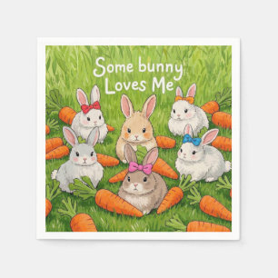 Servilleta De Papel Bunnies y zanjas de Pascua
