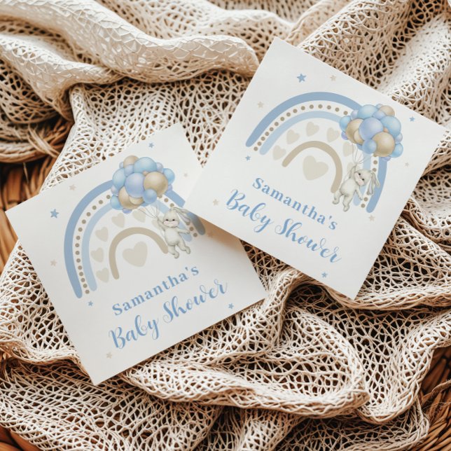 Servilleta De Papel Bunny Boho Baby Shower flotante (Subido por el creador)