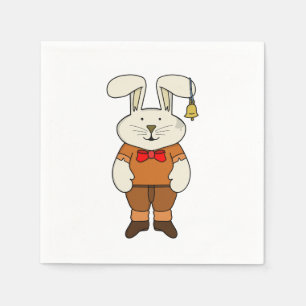 Servilleta De Papel Bunny con una campana en el oído