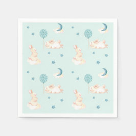 Servilleta De Papel Bunny Dreams Blue Baby Shower