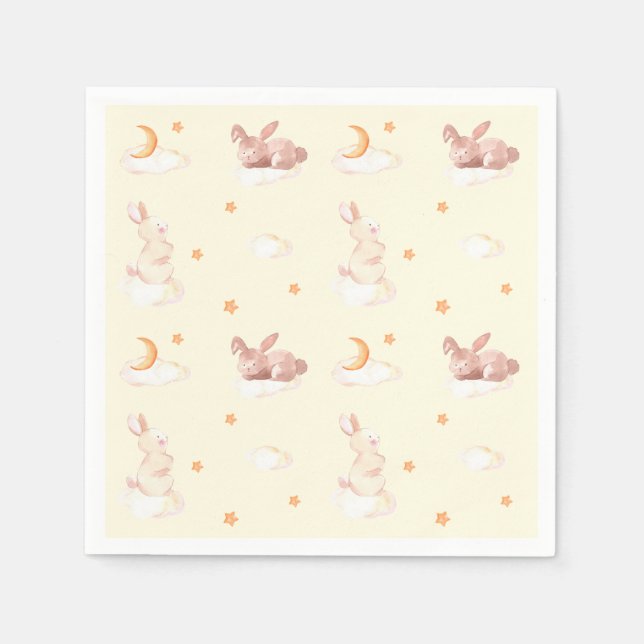 Servilleta De Papel Bunny Dreams Neutral Baby Shower (Anverso)
