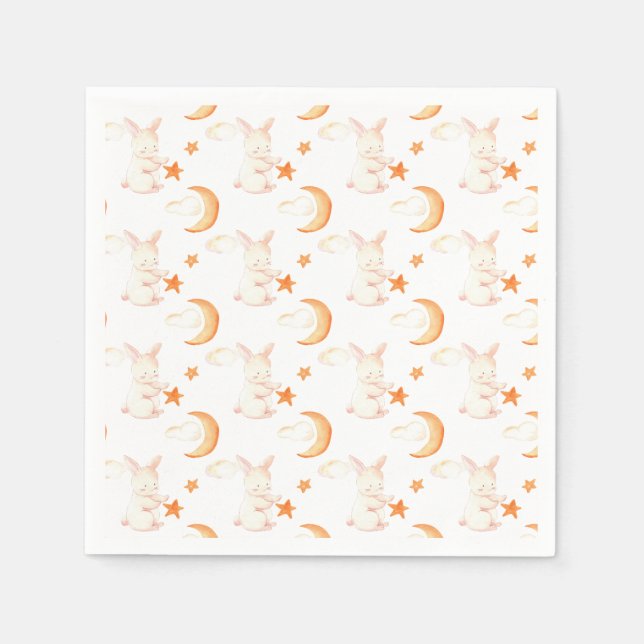 Servilleta De Papel Bunny Dreams Neutral Baby Shower (Anverso)
