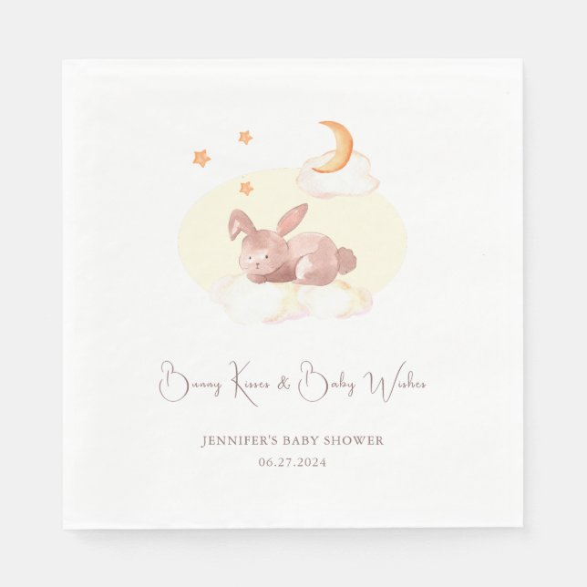 Servilleta De Papel Bunny Dreams Neutral Baby Shower (Anverso)
