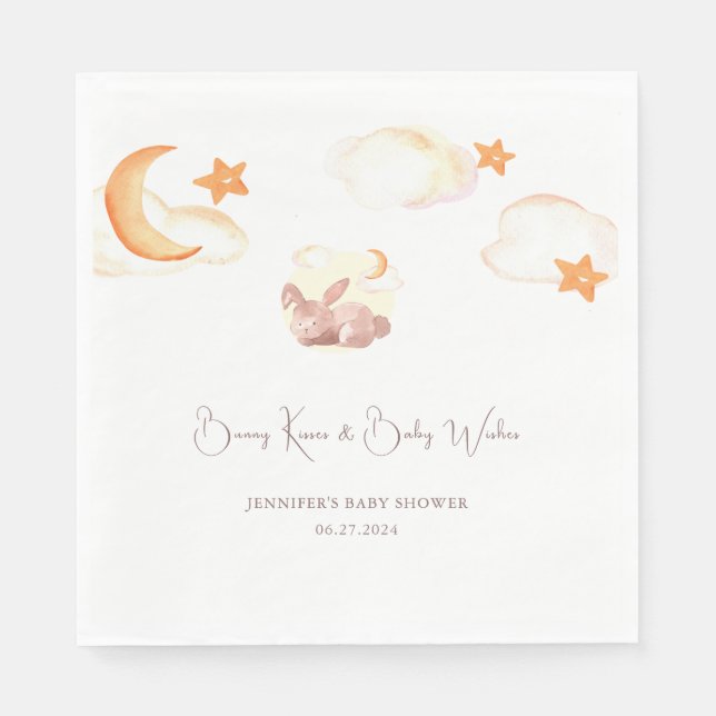 Servilleta De Papel Bunny Dreams Neutral Baby Shower (Anverso)