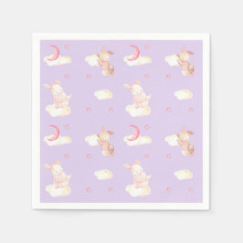 Servilleta De Papel Bunny Dreams Purple Baby Shower