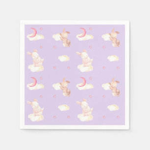 Servilleta De Papel Bunny Dreams Purple Baby Shower