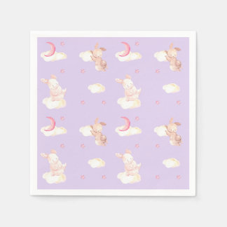 Servilleta De Papel Bunny Dreams Purple Baby Shower