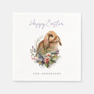 Servilleta De Papel Bunny Floral Easter