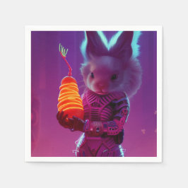 Servilleta De Papel Bunny Holding a Carrot