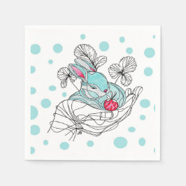 Servilleta De Papel Bunny In Hand Napkin
