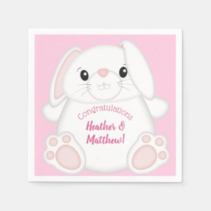 Servilleta De Papel Bunny Rabbit Baby Shower Pink