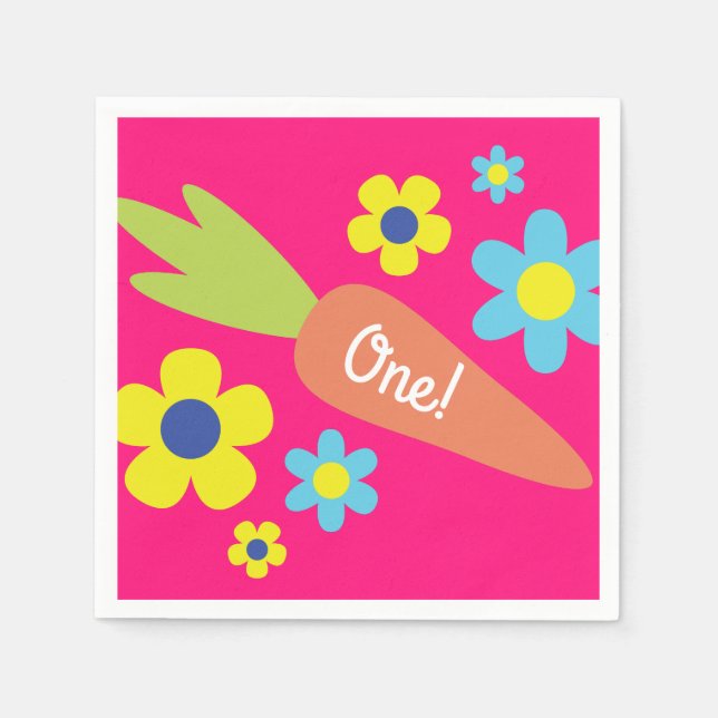 Servilleta De Papel Bunny Rabbit Easter Spring Birday Party (Anverso)