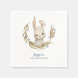 Servilleta De Papel Bunny Woodland Theme Boy Birthday Party