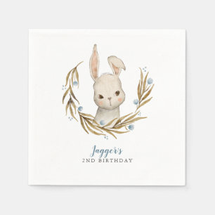 Servilleta De Papel Bunny Woodland Theme Boy Birthday Party