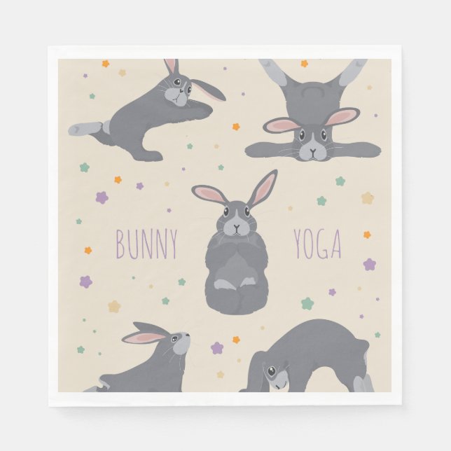Servilleta De Papel Bunny Yoga (Anverso)