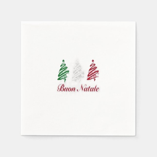 Servilleta De Papel Buon Natale Christmas Napkins (Anverso)