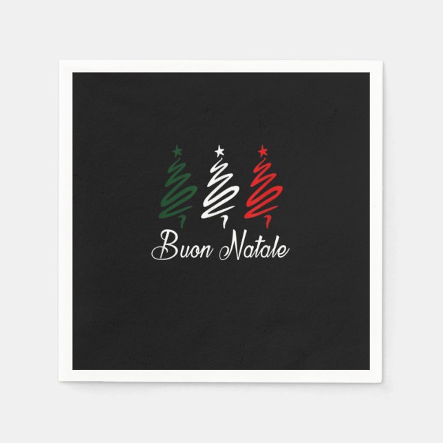 Servilleta De Papel Buon Natale Navidades T Shirt (Anverso)