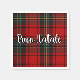Servilleta De Papel Buon Natale Plaid