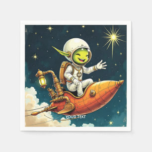 Servilleta De Papel Buque espacial Fantasy Cute Alien