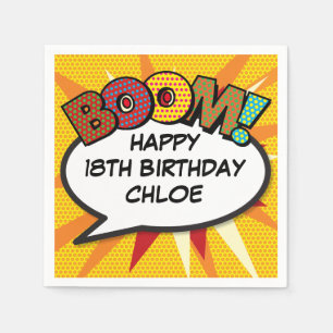 Servilleta De Papel Burbuja de diálogo de cómic retro divertida