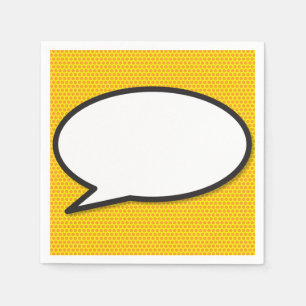 Servilleta De Papel Burbuja de diálogo divertida de cómic retro