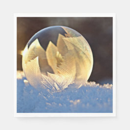 Servilleta De Papel Burbuja de jabón en nieve