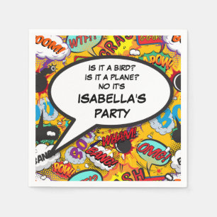 Servilleta De Papel Burbuja de Mensaje Divertida de Cómic Retro Antigu