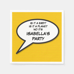 Servilleta De Papel Burbuja de Mensaje Divertida Retro de Cómic