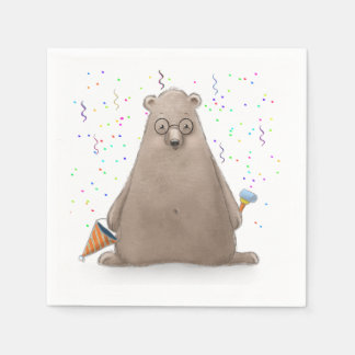 Servilleta De Papel Burbujas, cumpleaños de los niños del oso