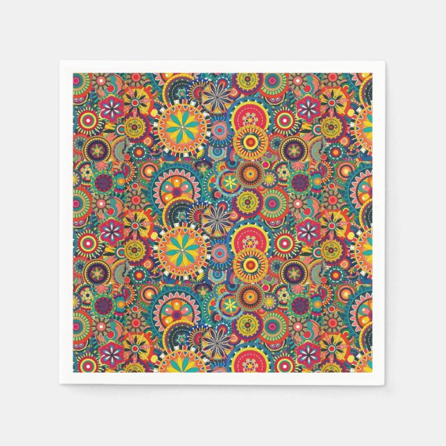 Servilleta De Papel Burbujas de flor (Anverso)