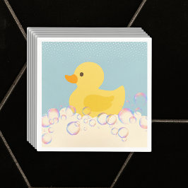 Servilleta De Papel Burbujas de Rubber Ducky Bubbles Baby Shower