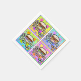 SERVILLETA DE PAPEL BURGER DE ARTE POP