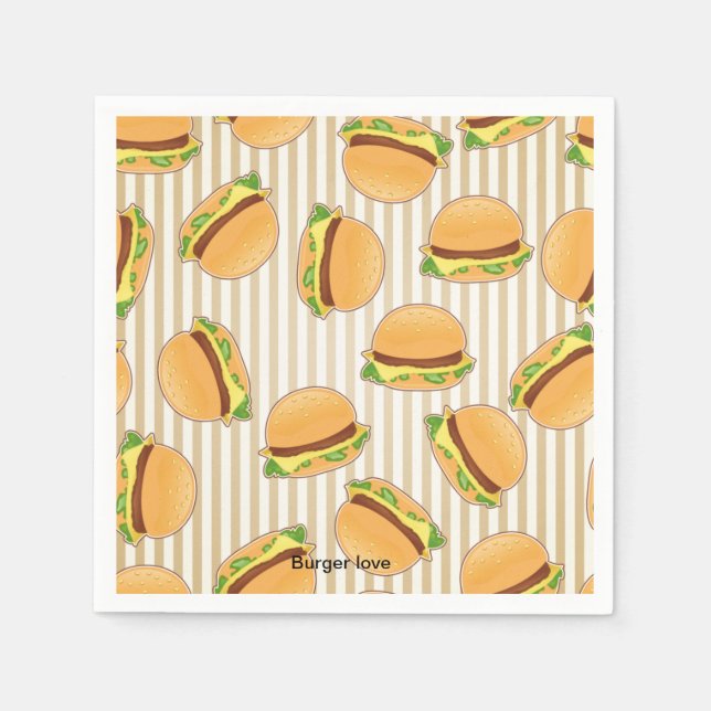 Servilleta De Papel BURGER LOVE Paper Napkin (Anverso)