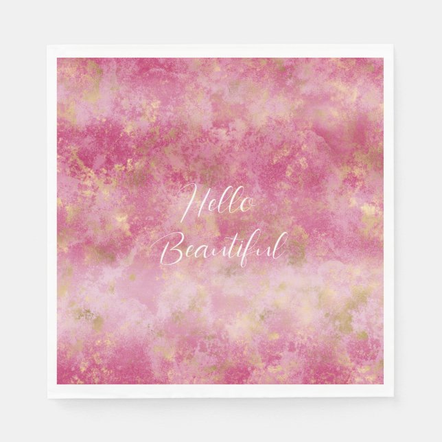 Servilleta De Papel Burgundy Cherry Gold Ombre (Anverso)
