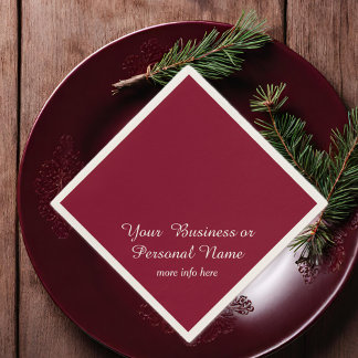 Servilleta De Papel Burgundy color sólido -personalizado