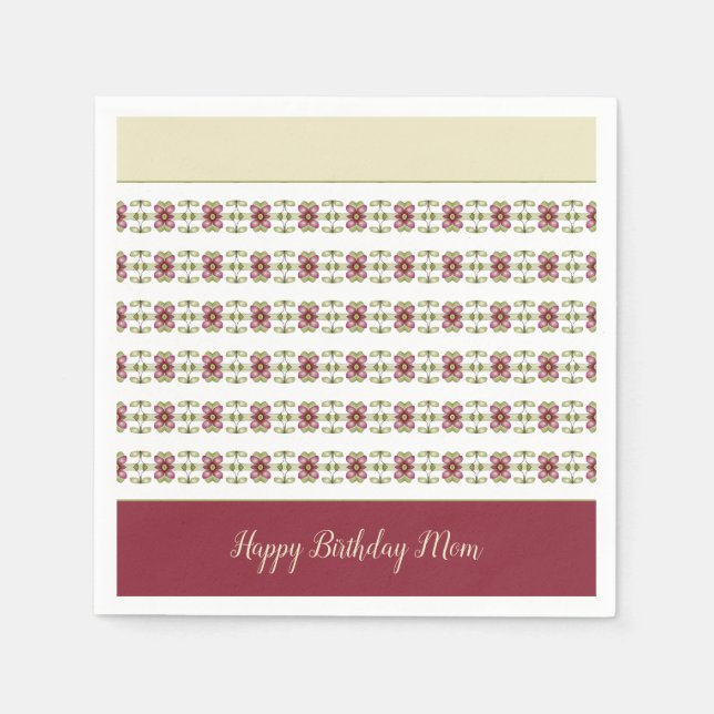 Servilleta De Papel Burgundy con crema (Anverso)